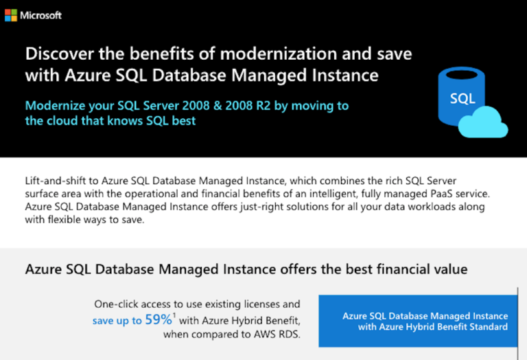 Discover the benefits of modernization and save with Azure SQL Database ...